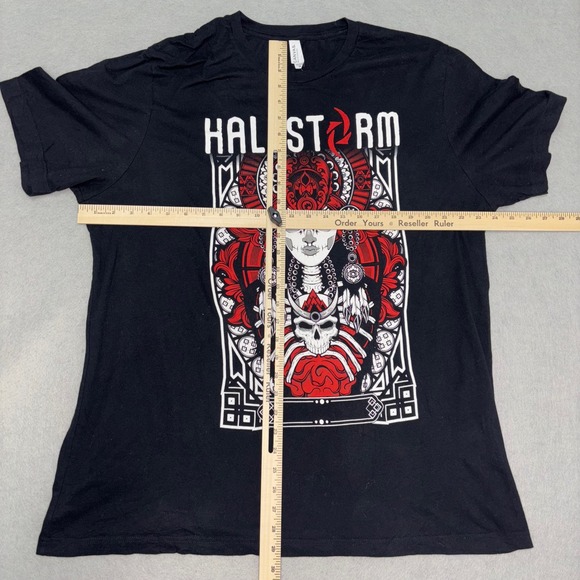 Halestorm Shirt Mens 2XL Black Summer 2016 Tour Concert Graphic Band Tee T-Shirt - Picture 7 of 10